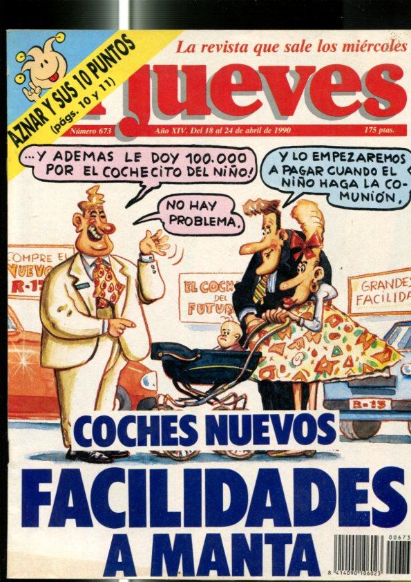 El Jueves revista semanal numero 0673: Coches nuevos, facilidades a manta , pagina central con historieta
