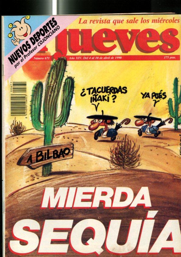 El Jueves revista semanal numero 0671: mierda sequia , pagina central con dibujos historieta
