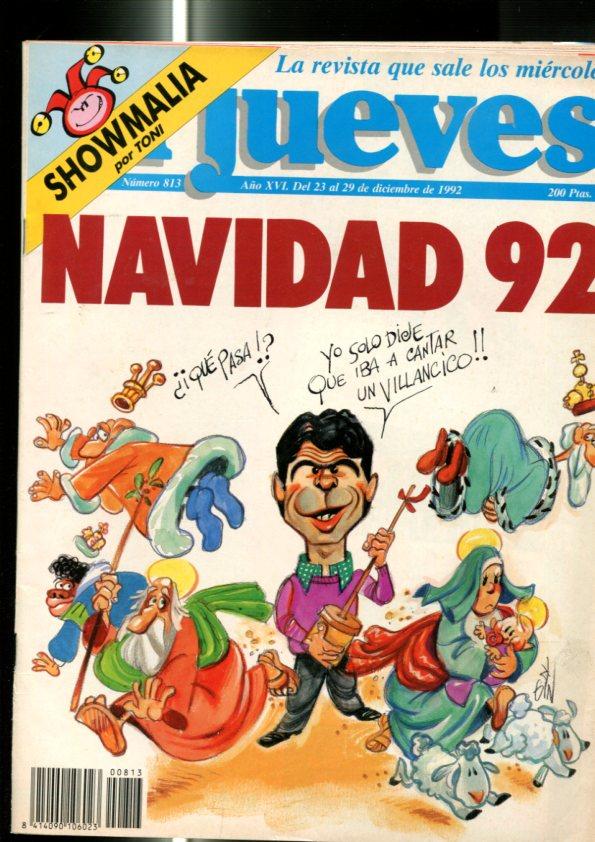 El Jueves revista semanal numero 0813: navidad 92 , pagina central con poster navidad