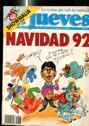 El Jueves revista semanal numero 0813: navidad 92 , pagina central con poster navidad