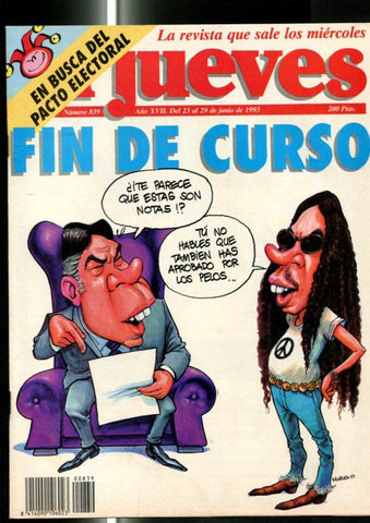 El Jueves revista semanal numero 0839: Fin de curso,  pagina central con poster Llego el verano