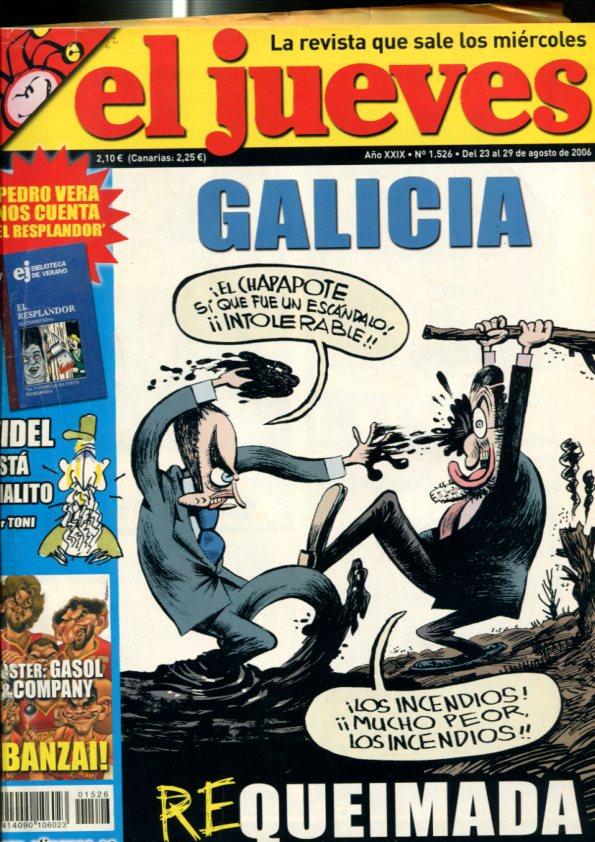El Jueves revista semanal numero1526: Galicia, poster central caricatura seleccion española Baloncesto