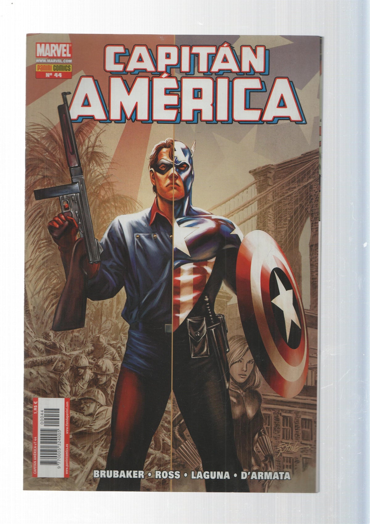 Panini Comics: La Fecha del tiempo, parte 1 - Capitan America año 5, numero 44. Marvel