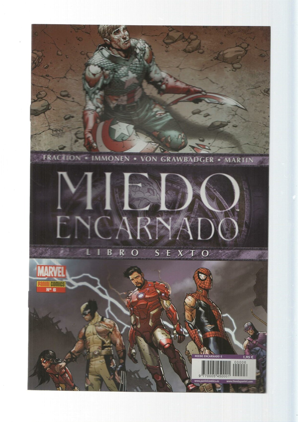 Panini Comics: Libro Sexto - Miedo Encarnado año 2 numero 6. Marvel