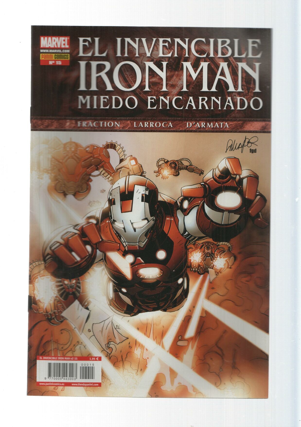 Panini Comics: Miedo encarnado parte 4 - El Invencible Iron Man, año 2, numero 15. Marvel