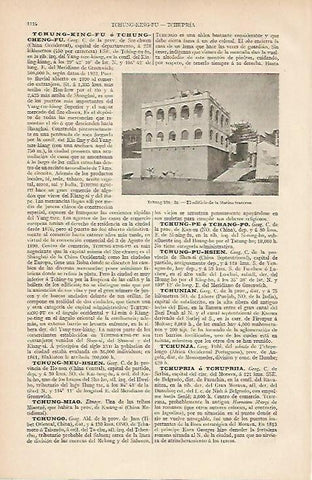 LAMINA ESPASA 5796: Edificio de la Marina Francesa en Tchung-king-fu China