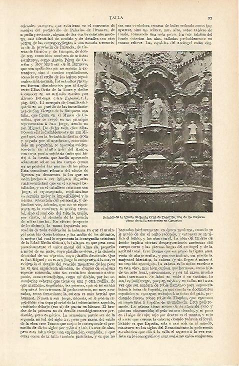 LAMINA ESPASA 6394: Retablo de la iglesia de Santa Cruz de Tenerife