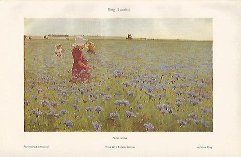LAMINA ESPASA 6579: Flores azules por L.  Ring
