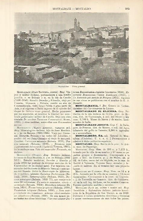 LAMINA ESPASA 8582: Vista general de Montalcino Italia