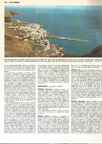 LAMINA MONITOR 0008:VISTA DE SANTA CRUZ DE PALMA CANARIAS