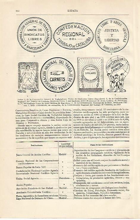 LAMINA ESPASA 10144: Sellos de organismos oficiales de España