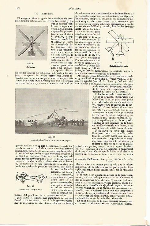 LAMINA ESPASA 10923: Autogiro La Cierva