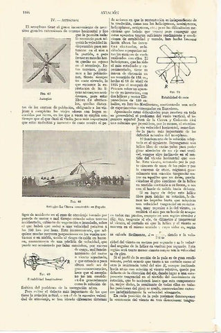 LAMINA ESPASA 10923: Autogiro La Cierva