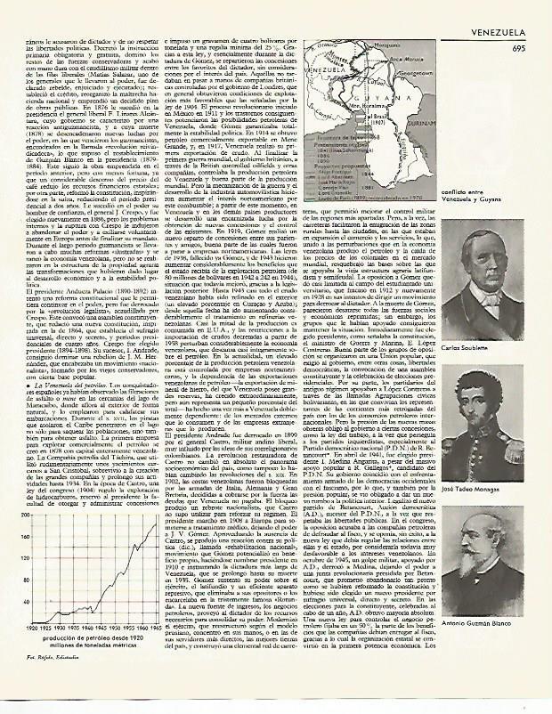 LAMINA LAROUSSE 70060: Carlos Soublette Joee Tadeo Monagas y Antonio Guzman Blanco