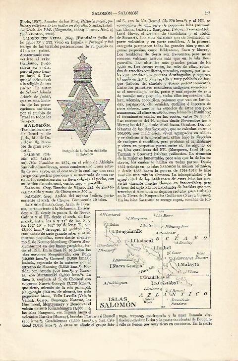 LAMINA ESPASA 18194: Insignia de la Orden del Sello de Salomon