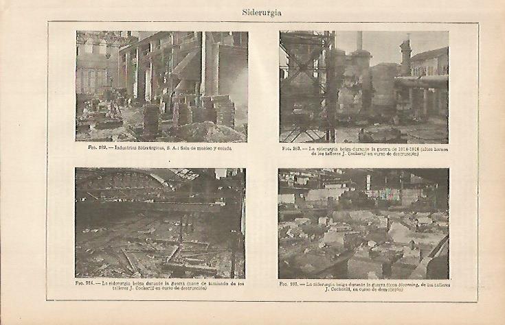 LAMINA ESPASA 716: Siderurgia de Belgica durante la Primera Guerra Mundial