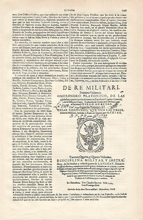 LAMINA ESPASA 20081: Portada de De re militari