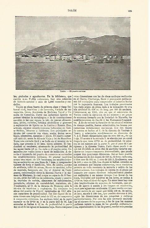 LAMINA ESPASA 1283: Puerto militar de Tolon Trinidad