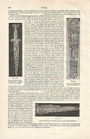 LAMINA ESPASA 20641: Puñal y vaina de puñal