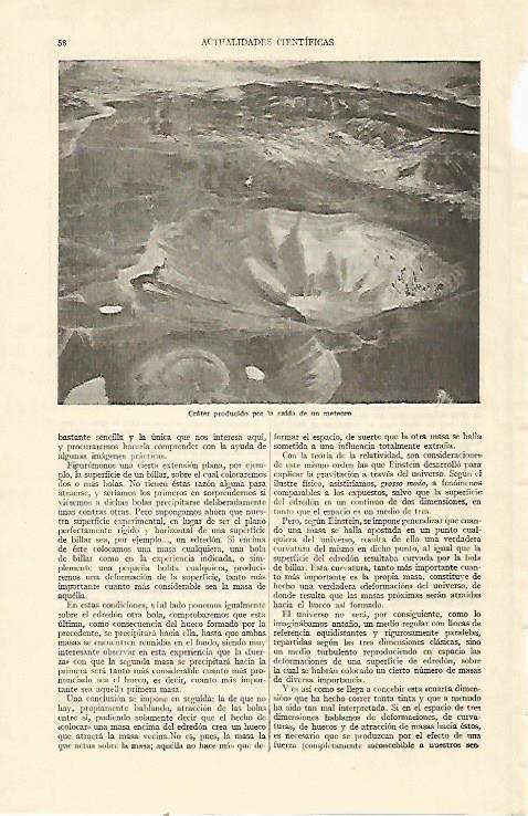 LAMINA ESPASA 21881: Crater por la caida de un meteorito