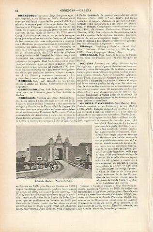LAMINA ESPASA 7570: Puerta de tierra de Orbetello Italia