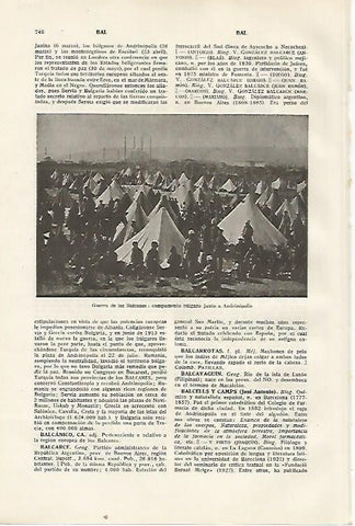 LAMINA SALVAT 80446: Campamento hungaro en la Guerra de los Blacanes