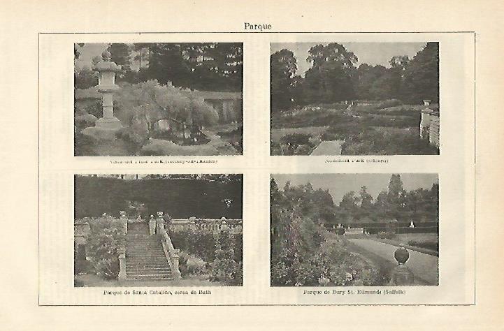 LAMINA ESPASA 23373: Parque de Santa Catalina en Bath y Bury St Edmunds en Suffolk