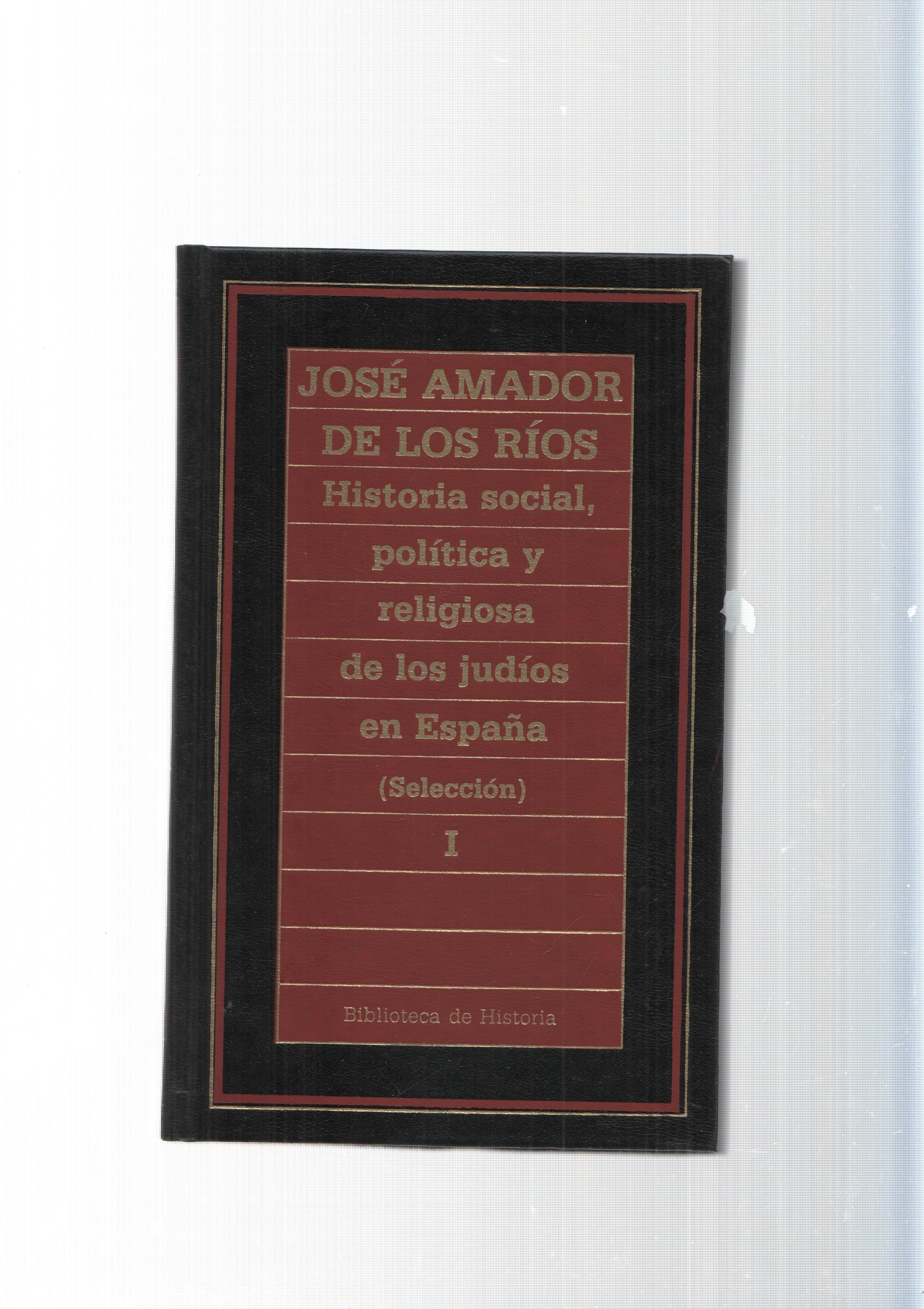 Biblioteca de Historia num.78: Historia social, politica y religiosa de los judios en España vol. I ( seleccion )