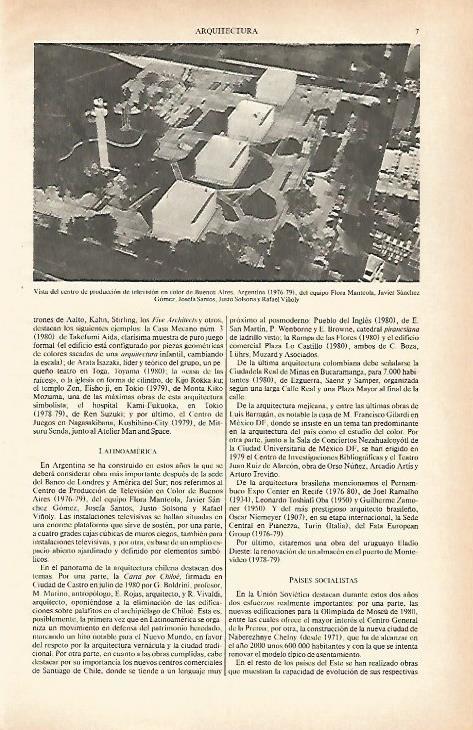 LAMINA ESPASA 26566: Vista aerea del Centro de TV en Buenos Aires