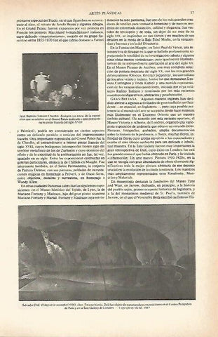 LAMINA ESPASA 26580: El lago de la montaña por Dali y Bodegon con tetera por Chardin