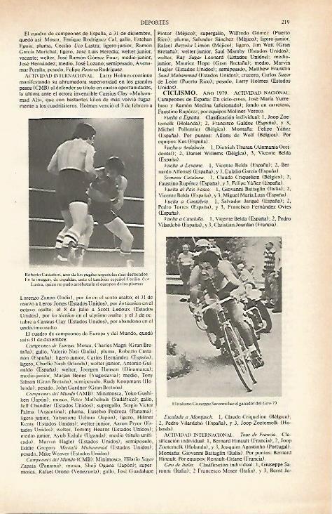 LAMINA ESPASA 26597: Roberto Castañon y Giuseppe Saronni