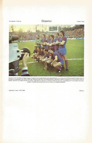 LAMINA ESPASA 26598: F C Barcelona en el estadio de Basilea 