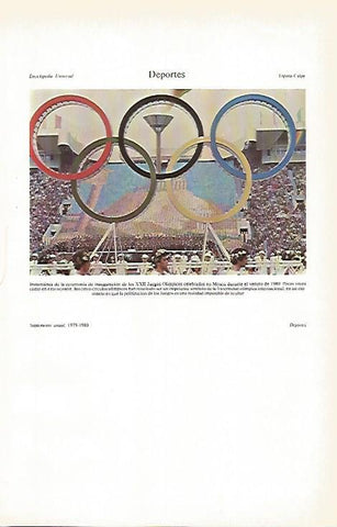 LAMINA ESPASA 26600: Ceremonia de inauguracion de los Juegos Olimpicos de Moscu