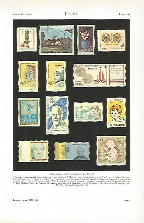LAMINA ESPASA 26610: Sellos remitidos en el extranjero entre 1979-1980