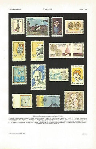 LAMINA ESPASA 26610: Sellos remitidos en el extranjero entre 1979-1980