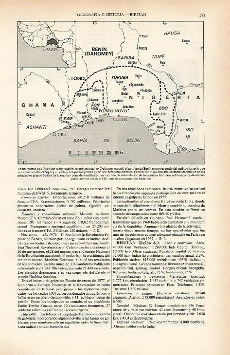 LAMINA ESPASA 26617: Mapa de las etnias de Butan