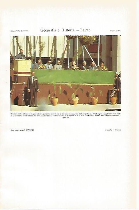 LAMINA ESPASA 26623: Firma de los acuerdos de Camp David sobre el Sinai