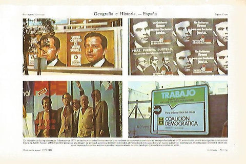 LAMINA ESPASA 26633: Carteles publicitarios para las elecciones de 1979 