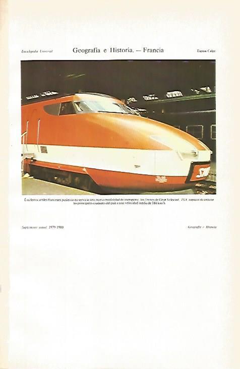 LAMINA ESPASA 26640: Tren de Alta Velocidad de Francia