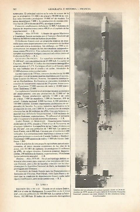 LAMINA ESPASA 26642: Lanzamiento del cohete Ariane el 24 de diciembre de 1979