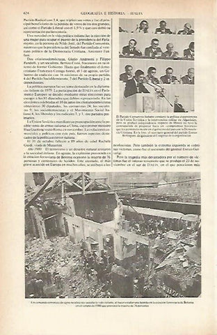 LAMINA ESPASA 26648: Ataque terrorista en la estacion de Bolonia Italia en 1980