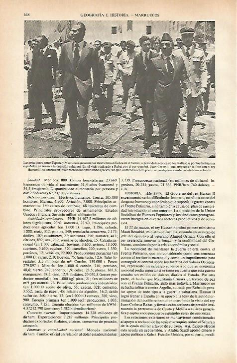 LAMINA ESPASA 26652: Juan Carlos I y Hassan II de Marruecos