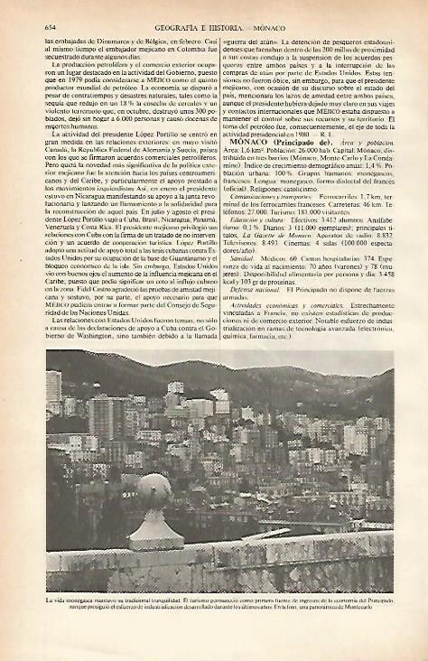 LAMINA ESPASA 26655: Vista de Monaco