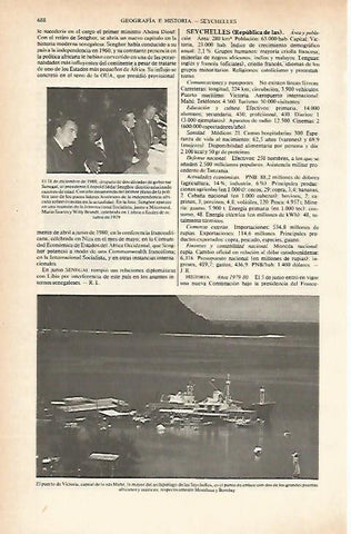 LAMINA ESPASA 26662: Puerto de Victoria en la isla Mahe de las Seychelles