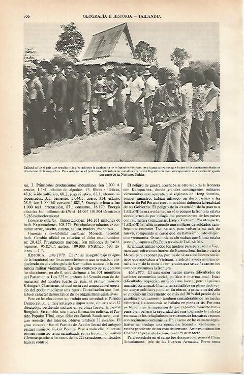 LAMINA ESPASA 26664: Refugiados vietnamitas en Tailandia