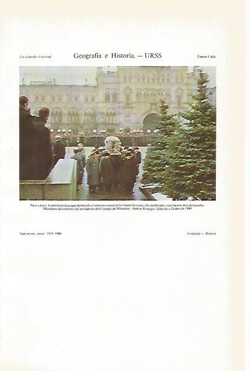 LAMINA ESPASA 26669: Entierro de Aleksei Kosygin en 1980