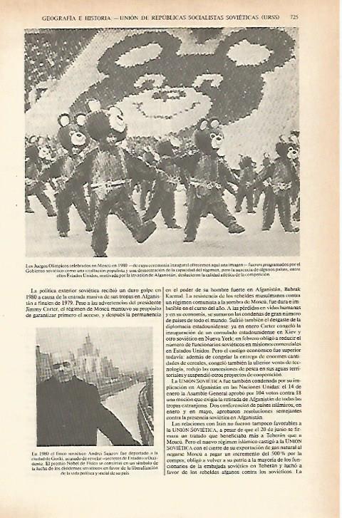 LAMINA ESPASA 26672: Juegos Olimpicos de Moscu
