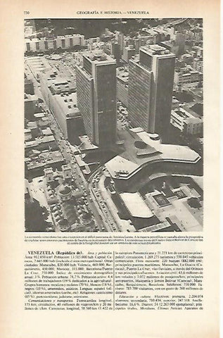 LAMINA ESPASA 26674: Torres del Centro Simon Bolivar de Caracas