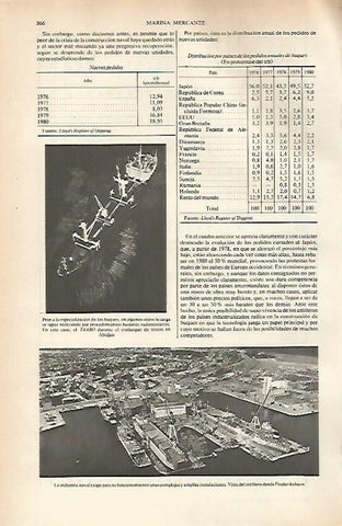LAMINA ESPASA 26686: El TAABO en Abidjan y vista del astillero Frederikshavn de Dinamarca