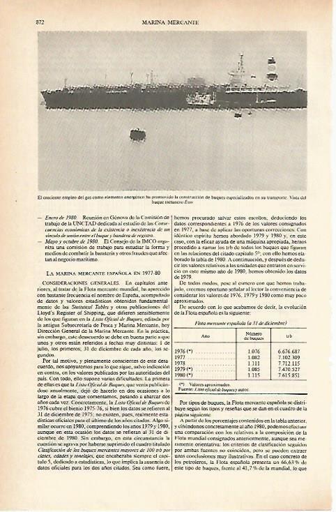 LAMINA ESPASA 26687: El buque metanero Esso
